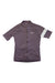 Women’s short-sleeve cycling jersey, full-zip, stand collar, dark purple with white sleeve stripe