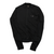 Black men’s long-sleeve cycling jersey, full-zip front with small chest logo