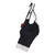 Mens black cycling bib shorts with white panels and small red accent