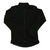 Long-sleeve cycling jersey with full front zipper and stand collar, dark black