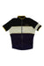The Rapha Imperial Works Tricolour Jersey is a lightweight merino wool cycling jersey with a front zipper, featuring black, white, and dark purple panels with gold trim and "G.S. IMPERIAL" printed on the left chest, inspired by the Imperial Works Jersey.