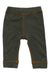 Boys Fleece Baselayer Pants in dark green with orange stitching, elastic waistband, and straight legs. Features REI logo on the lower left leg. Pants are shown laid flat on a white background.