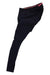 The Womens Classic Winter Tights with Pad are black, fleece-lined cycling tights featuring a pink waistband, displayed flat on a white background.
