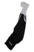 A pair of black Rapha Mens Classic Bib Shorts with white straps and mesh upper, featuring a white Rapha logo on the left leg—premium Lycra cycling shorts designed for comfort and style.