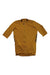 A mustard yellow Rapha Pro Team Aero Jersey with short sleeves, front zipper, and black side text is laid flat on a white background.