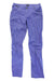 The Women's Venga Rock Pants, made from organic cotton in light purple, feature front and side pockets, belt loops, and a button closure, shown laid flat on a white background.