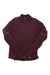 The Specialized Womens Deflect Hybrid Jacket in maroon is a wind-resistant, long-sleeve jacket with a high collar and front zipper, featuring reflective strips on the sleeves near the elbows. Displayed laid flat on a white background.