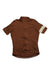 The Rapha Mens Classic Jersey is a brown, short-sleeve merino wool cycling top with a front zipper and a beige stripe on the left sleeve, shown flat on a white background—premium apparel inspired by classic cycling style.