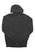 The Prana Womens Kaola Hooded Sweater in dark gray is displayed flat on a white background with its sleeves and body neatly arranged.