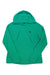 The North Face Women's TKA 100 Corduroy Hoodie is a green, lightweight fleece hoodie with long sleeves, a kangaroo pocket, and a black North Face logo on the left chest.