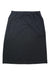 The Womens Orvis A Line Skirt, a plain black knee-length skirt with an elastic waistband and classic silhouette, is shown laid flat on a white background.