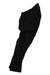 A pair of Womens 3/4 Tights in black with a chamois pad is laid flat on a white background, one leg slightly bent and overlapping the other.