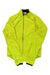 The Mens Softshell Winter Jacket features a bright yellow color, front zipper, black collar lining, and reflective piping details, shown laid flat on a white background.