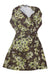 The Pendleton Women's Casual Dress is a long-sleeved, knee-length floral print dress with a V-neckline, featuring light green, yellow, and white flowers on a brown background. The dress is displayed flat on a white surface.