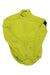 The Mens Pro Team Lightweight Shadow Jacket is a bright yellow, water-resistant cycling jacket with a full front zipper, high collar, Rapha logo near the neck, and a stylish black detail on one sleeve.