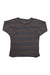 Women's Bacall casual top with long sleeves, navy horizontal stripe knit