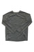 Kids' long-sleeve rashguard in dark grey with crew neck and raglan seams