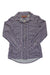 Lightweight button-down shirt, navy check pattern, button placket and pointed collar, long sleeves