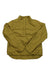 The Women's Skylab Insulated Jacket, featuring a long-sleeve olive green cotton-nylon shell, stand collar, and front half-zip closure, is shown laid flat on a white background.