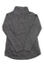 The PRANA WOMENS CALEXA TUNIC is a heather gray, long-sleeve sweater with a high crossed collar, made from ultra-soft cotton and shown laid flat on a white background.