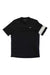 The Technical T-Shirt is a black men's short-sleeve tee with a white diagonal stripe on the left sleeve and a small white Rapha logo on the left chest—offering style and comfort for any adventure.