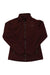 A maroon Womens Far Northern Full-Zip Jacket by The North Face, with a front zipper, two zippered pockets, and long sleeves, is laid flat on a white background.