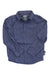 Kids blue long-sleeve button-up shirt with two chest pockets and snap buttons