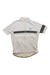 The Rapha Brevet Jersey is a light grey, lightweight cycling jersey with a front zipper, black and white chest and sleeve stripes, plus the Rapha logo on the left chest—ideal for high visibility rides.
