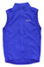 A Rapha Mens Core Gilet—a sleeveless, ultra-lightweight bright blue cycling vest with a front zipper and high collar—is laid flat on a white background.
