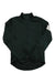 The Rapha Mens Winter Jersey is a long-sleeved, dark green winter cycling jersey with a full front zipper, high collar, and a reflective band on the upper left sleeve—ideal for cold rides.