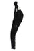 Rapha Mens Cargo Winter Tights with Pad: black tights for men featuring shoulder straps, a zipped pocket, reflective ankle stripes, and visible Rapha branding on the thigh. Displayed on a white background.