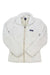 Fleece jacket with full zip and stand collar, white, long sleeves