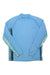 The Simms Womens Solarflex Crew Top is a light blue fishing shirt with fish scale patterns on the sides and sleeves, crafted from solar protective knit fabric for sun protection, finished with the Simms logo on the chest.