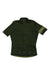 A Rapha Men's Classic Jersey in dark green with short sleeves, a full front zipper, and a light green left sleeve stripe is laid flat on a white background—an essential cycling staple.