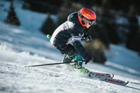 A child skiing