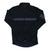 Men's long-sleeve cycling jersey, black with dark navy and gray stripe, full zip