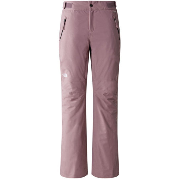 Women's Aboutaday pants by The North Face, dusty rose, zip pockets, adjustable waist, logo