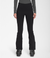 Women's black snow pants with straight-to-slightly-flared legs and ankle cuffs