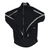 Men's black wind jacket with white piping and full-zip front