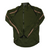 Men's olive green wind jacket with pink-and-cream piping and full-zip front