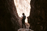 woman hiking