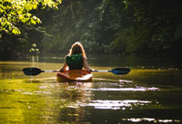 woman in kayak