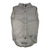 Men's lightweight gilet, light gray, full-zip front with mesh under-hem panel