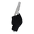 Mens black cycling bib shorts with light gray mesh bib straps