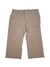 Packable Capri Pants in tan feature side pockets, a button-zip front closure, Active Fit, and 2-way stretch for comfort, shown laid flat on a white background.