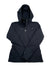 The Womens Summerset Soft Shell Jacket is a black jacket with a front zipper, long sleeves, and two side pockets, shown laid flat on a white background—perfect as a lightweight everyday layer.