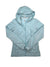 Womens Omni-Heat Hooded Fleece in light blue, featuring long sleeves, front pockets, and a hood, displayed flat on a white background.
