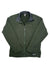 The Ribbed Full Zip Jacket is a green fleece with a stand-up collar, full zip, long sleeves, and gray inner neck lining. Shown laid flat on a white background, it's perfect for layering outdoors.