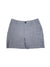 The Merino Destiny Skirt is a light gray, knee-length A-line skirt with belt loops, front pockets, and a button closure, displayed flat on a white background.