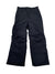 Youth XCO Snowpants in black by Columbia, featuring multiple pockets, wide legs, and a button closure, shown laid flat on a white background.